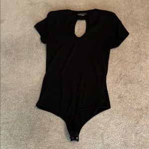 Black shirt sleeve bodysuit